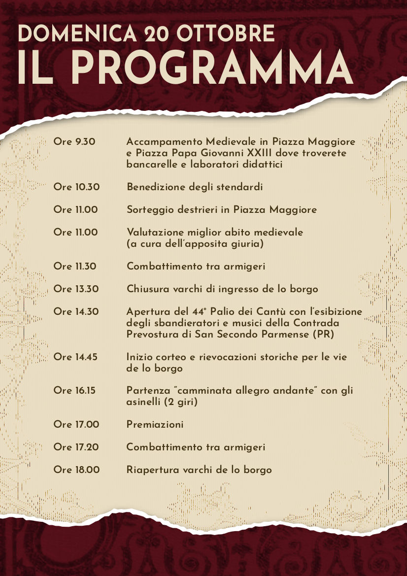 Locandina del palio 2022